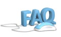Computer mouse with FAQ word Royalty Free Stock Photo