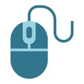 Computer mouse flat icon, click and website Royalty Free Stock Photo