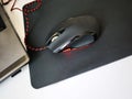Computer mouse for gamers, can be used in games and on a personal computer. Details Royalty Free Stock Photo
