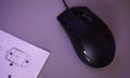 Computer mouse for gamers, can be used in games and on a personal computer. Details and close-up Royalty Free Stock Photo