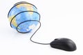 Computer mouse and globe Royalty Free Stock Photo