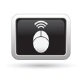 Computer mouse icon on the button Royalty Free Stock Photo