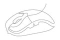 Continuous one line drawing minimalist style isolate computer mouse icon Royalty Free Stock Photo