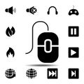 computer mouse icon. Simple glyph vector element of web, minimalistic icons set for UI and UX, website or mobile application Royalty Free Stock Photo