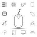 Computer mouse icon. Simple thin line, outline vector element of Technology icons set for UI and UX, website or mobile application Royalty Free Stock Photo