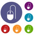 Computer mouse icons set Royalty Free Stock Photo