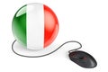Computer mouse with Irish flag. Internet network in Ireland concept. 3D rendering