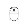 Computer mouse left click line icon, outline vector sign Royalty Free Stock Photo