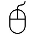 Computer mouse line icon isolated on white background Royalty Free Stock Photo