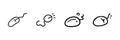 Computer Mouse Line Icon Set In Doodle Style. Technology Interaction, User Interface, And Digital Navigation Outline Royalty Free Stock Photo