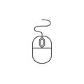 Computer mouse line icon in trendy flat style isolated on white background, for your web site design, app, logo, UI Royalty Free Stock Photo