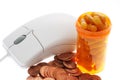 Computer mouse medicine money Royalty Free Stock Photo