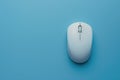 Computer Mouse Mockup with Click Concept Wireless Technology on Blue Background with Copy Space Royalty Free Stock Photo