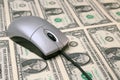 Computer mouse on Money Royalty Free Stock Photo