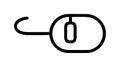 Computer Mouse Outline Icon, Input Device, vector design Generative AI Royalty Free Stock Photo