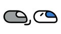 Computer mouse outline icon technology accessory input, vector design Generative AI Royalty Free Stock Photo