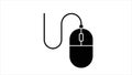 computer mouse outline icon vector for technology projects Royalty Free Stock Photo