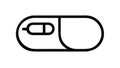 Computer Mouse Outline, Peripheral Device Navigation, vector design Generative AI Royalty Free Stock Photo