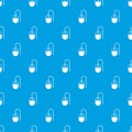 Computer mouse pattern seamless blue Royalty Free Stock Photo