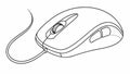Computer Mouse Peripheral Device Illustration, vector design Generative AI Royalty Free Stock Photo