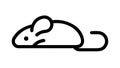 Computer Mouse Peripheral Outline Vector Icon, vector design Generative AI Royalty Free Stock Photo