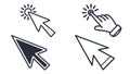Computer Mouse Pointer and Hand Cursor Icon Set, vector design Generative AI Royalty Free Stock Photo