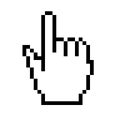Hand mouse pointer. Computer mouse pointer hand icon. Royalty Free Stock Photo