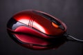 Computer mouse on reflective background