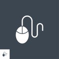Computer Mouse related vector glyph icon. Royalty Free Stock Photo