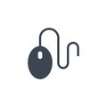 Computer Mouse related vector glyph icon. Royalty Free Stock Photo