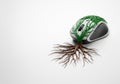 A computer mouse with roots and branches. Space for text. Royalty Free Stock Photo