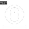 Computer mouse thin line flat icon Royalty Free Stock Photo