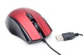 Computer mouse with USB cable Royalty Free Stock Photo