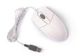 Computer mouse with USB cable Royalty Free Stock Photo
