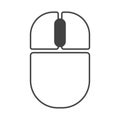 Computer mouse wheel button click outline icon Royalty Free Stock Photo