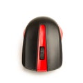 computer mouse wireless isolated on white background, black and red, plastic Royalty Free Stock Photo