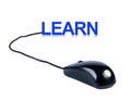 Computer mouse and word Learn.