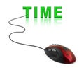 Computer mouse and word Time Royalty Free Stock Photo