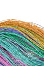 Computer network color wires Royalty Free Stock Photo