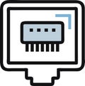Computer Network Connection Icon â Internet, Data Sharing & Networking Vector Royalty Free Stock Photo