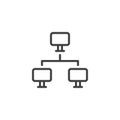 Computer network connection line icon Royalty Free Stock Photo