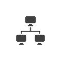 Computer network connection vector icon Royalty Free Stock Photo
