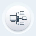Computer network, database server icon