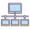 Computer network Fill Vector icon which can easily modify or edit Royalty Free Stock Photo