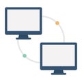 Computer network Flat  Vector icon which can easily modify or edit Royalty Free Stock Photo