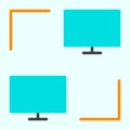 Computer Network Icon. LAN Vector Simple Minimal 96x96 Pictogram Royalty Free Stock Photo