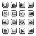 Computer Network and internet icons Royalty Free Stock Photo