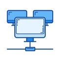 Computer network line icon. Royalty Free Stock Photo