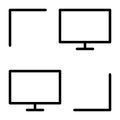 Computer Network Line Icon. LAN Vector Simple Minimal 96x96 Pictogram Royalty Free Stock Photo