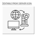 Computer network line icon Royalty Free Stock Photo